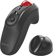 ELECOM Handheld Bluetooth Thumb-operated Trackball Mouse, 10-Button Function with Smooth Tracking, Precision Optical Gaming Sensor, Left / Right Handed (M-RT1BRXBK)