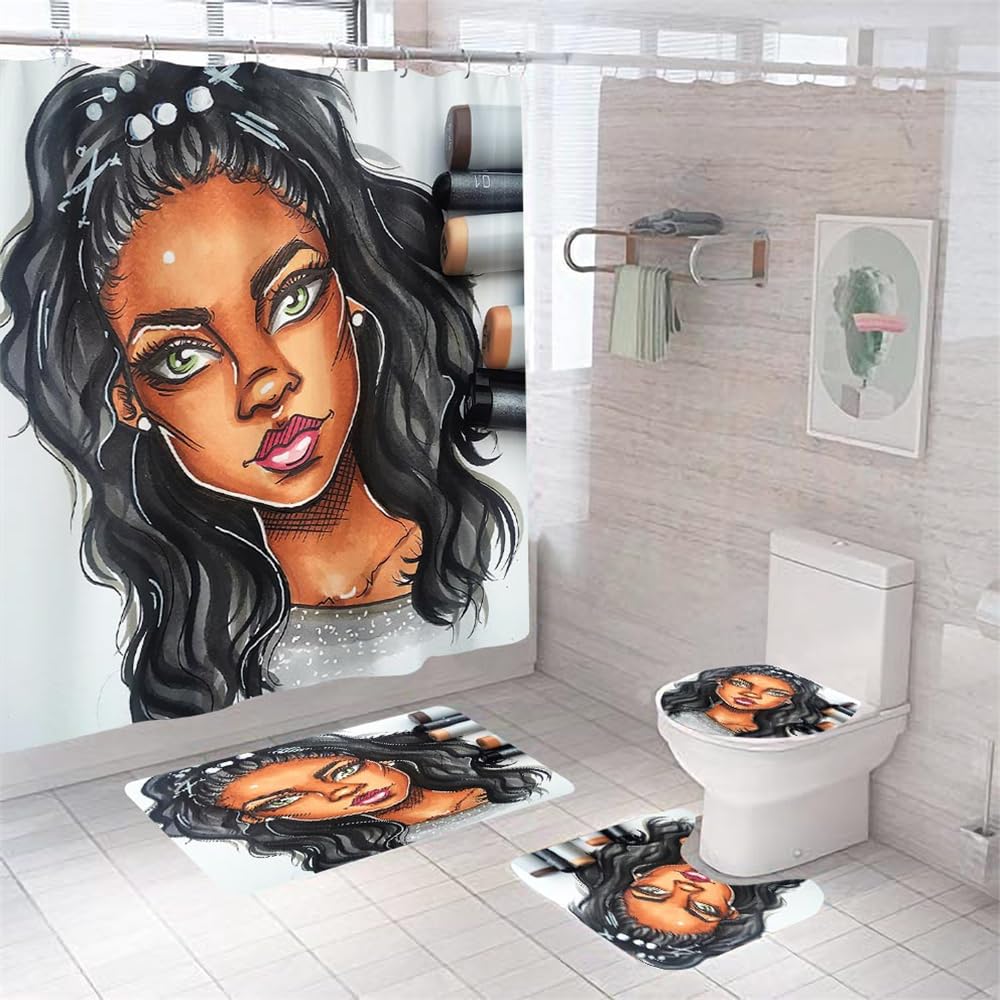 Rideau de douche 180x200 fleur lavable en polyester imperméable