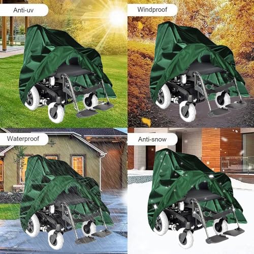 Funda de silla de ruedas impermeable 210D que protege tu scooter de movilidad contra la nieve 5