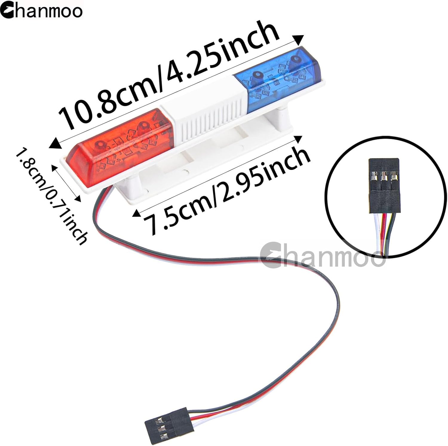 1/10 1/8 RC Car Simulation Police Lights Multi-Function Night Flash LED Light Lamp Roof Light Decoration For 1:8 1:10 RC Crawler Truck Cars HSP Traxxas Tamiya CC01 D90 Axial SCX10 Arrma