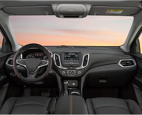 Miniatura 6 de West Llama - Funda para volante de automóvil personalizable, diseño acolchado con patrón de diamantes, color negro y rojo, tamaño estándar