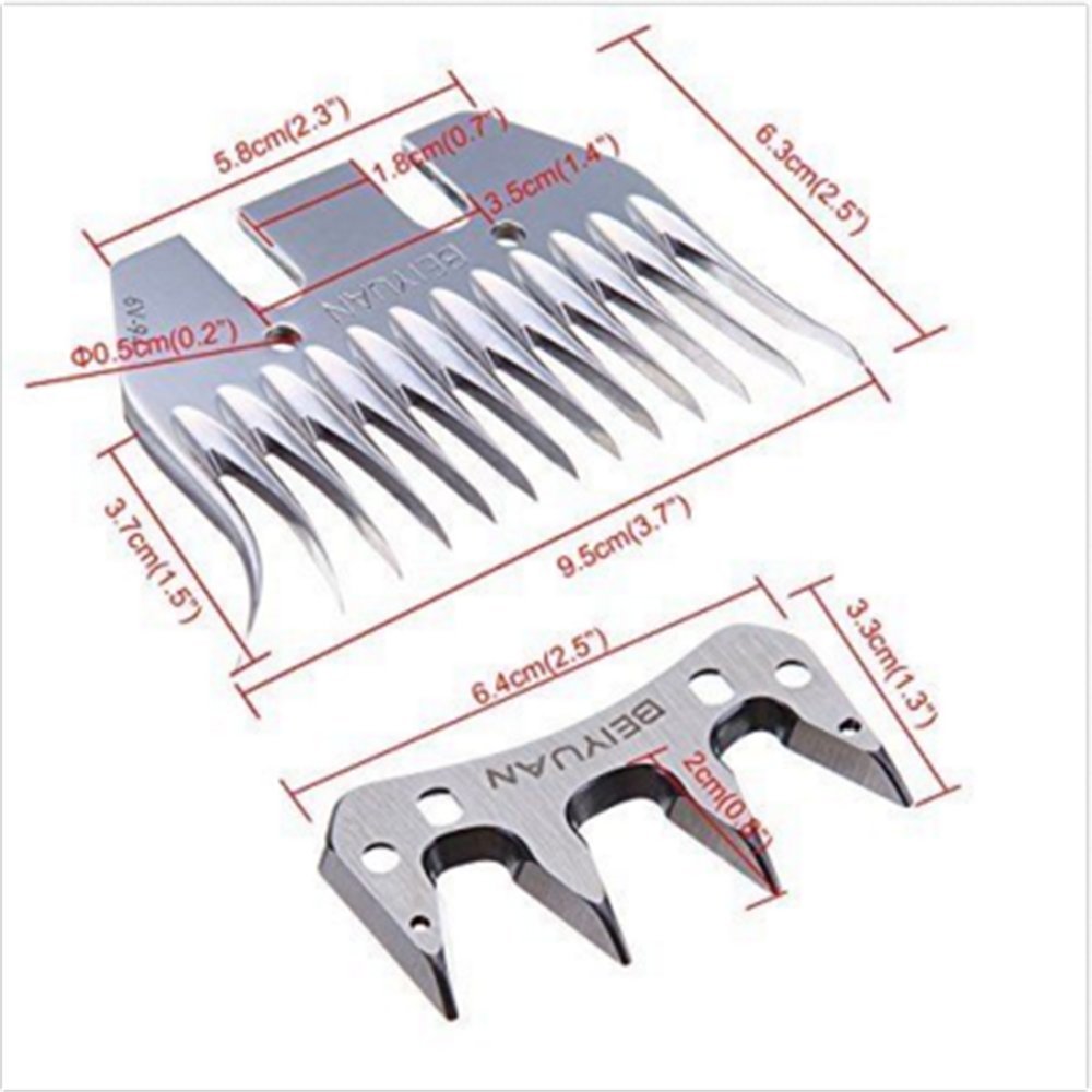 13 Dientes BEIYUAN Cuchilla Curva,4.5 mm de Espesor,Cuchilla Esquilando Lana Esquilando Alpaca