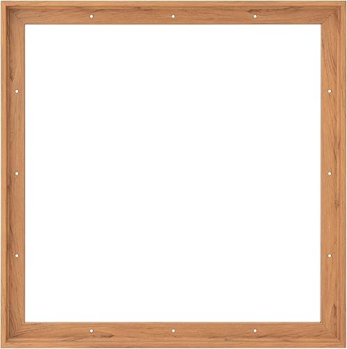 Miniatura 2 de Paquete combinado marco flotante + lienzo estirado de 24 x 24 pulgadas para pintar, marco de 1-38 pulgadas de grosor + lienzo estirado profundo de