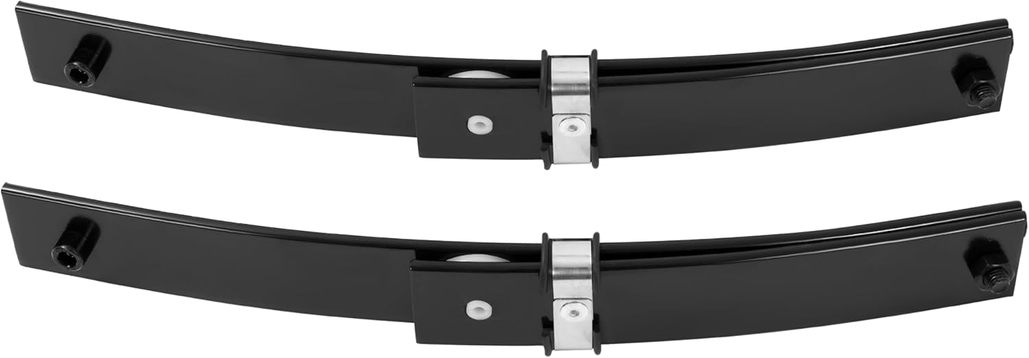 WUTIST Heavy Duty Front 2-Leaf Spring Compatible with 1989-1994 EZGO Marathon Golf Cart Heavy Duty Set of 2 Black Steel Powder Coated