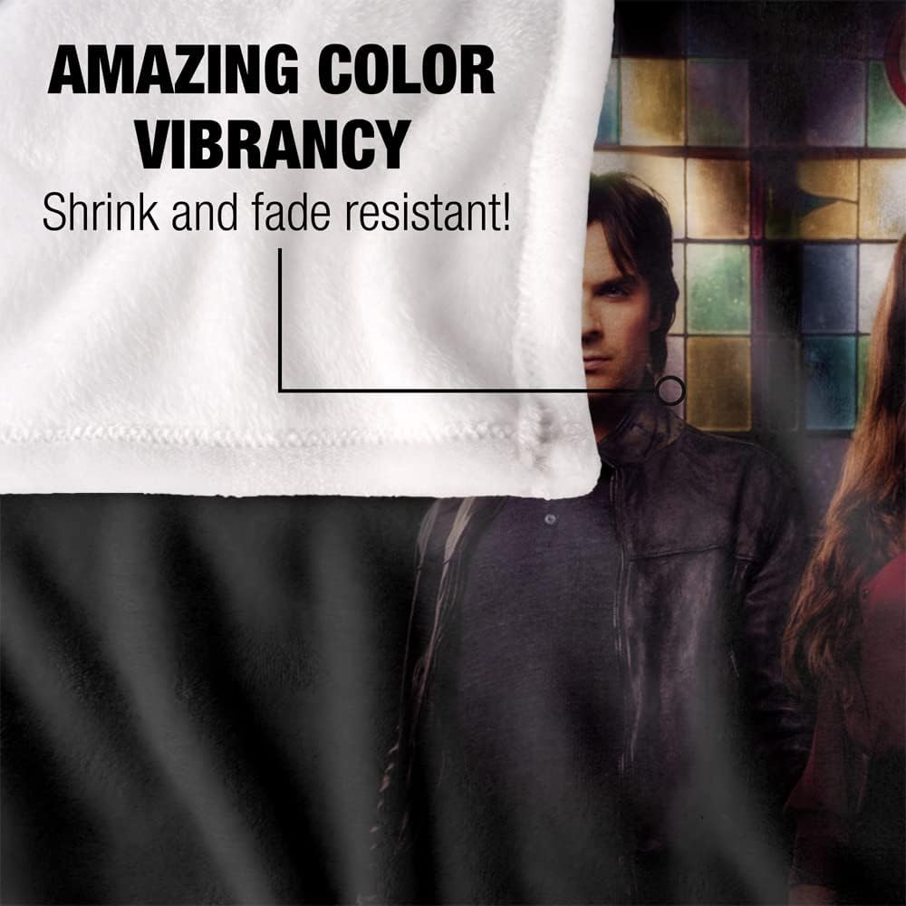 Vampire Diaries Stained Windows Officially Licensed Silky Touch Super Soft Throw Blanket 50" x 60"