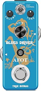 Overdrive Guitar Pedal, Blues Driver Guitar Effects Pedal Vintage Overdrive Effect Warm/Hot Modes for Pedal Mini Analog Classic Guitar Pedal True Bypass