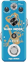 Overdrive Guitar Pedal, Blues Driver Guitar Effects Pedal Vintage Overdrive Effect Warm/Hot Modes for Pedal Mini Analog Classic Guitar Pedal True Bypass