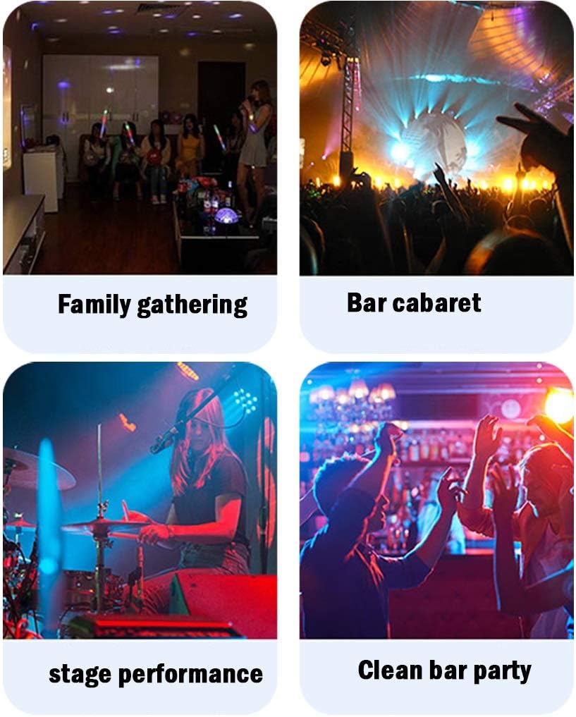 YXCKG Colorful Party Light 8 Color LED Disco Ball Fantasy Stage Light Dance Lightshow for Home Room Parties Kids Birthday Wedding Show Club Pub (Color : Black, Size : Without)