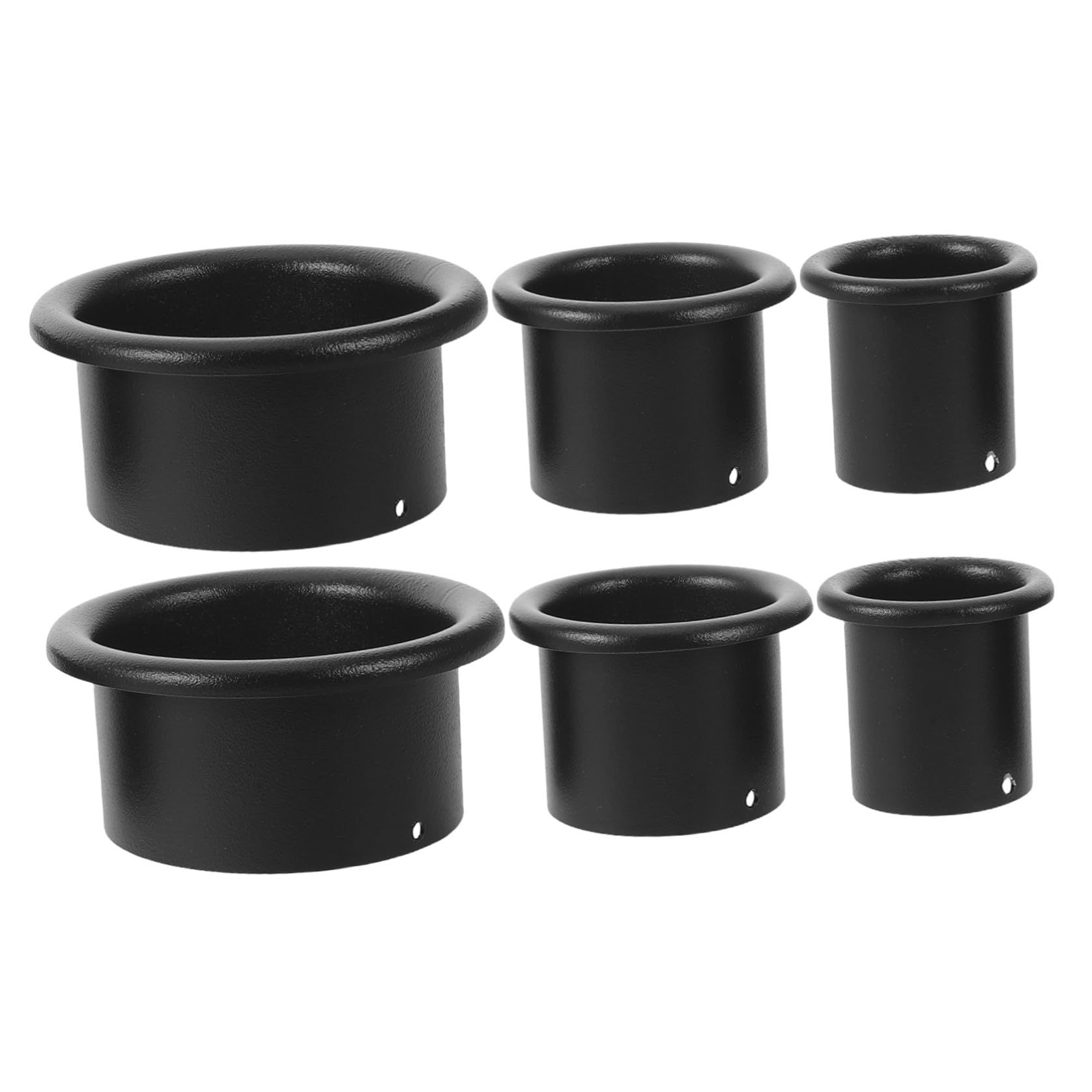 Artibetter Soporte para Secador de Pelo y Organizador para Accesorios de Peinado 6 Piezas de Acero Inoxidable Negro Soporte Estable para Tubo de Viento en Barbería o Mesa