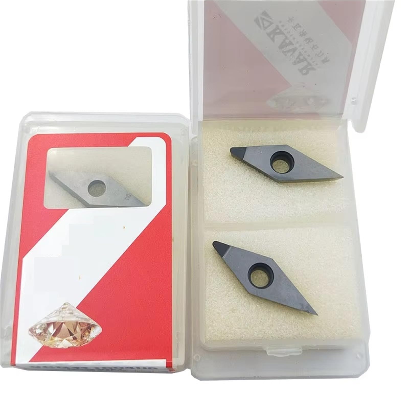 Inserto De Torneado Diamante Policristalino Para Aluminio(2PCS VCGW160402 PCD30)
