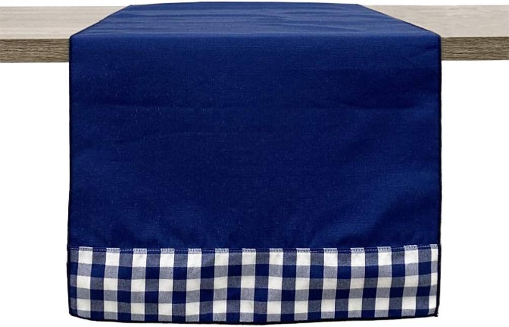 Fennco Styles Handmade Checkered Reversible Placemats 14" W x 20" L, Set of 4 - Sage Checked Farmhouse Table Mats for Dining Table, Banquets, Family Gathering and Special Occasion