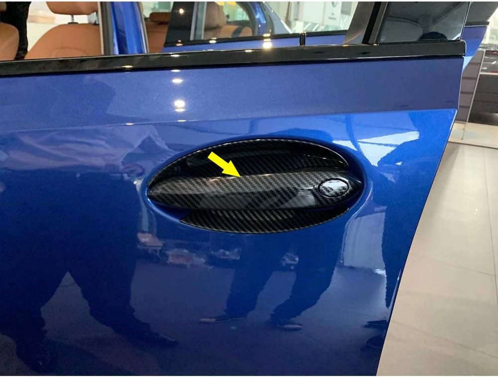 for BMW 3 Series 330i Sedan G20 2019 2020 2021 2022 2023 Door Handle Cover Trims Carbon Fiber Pattern
