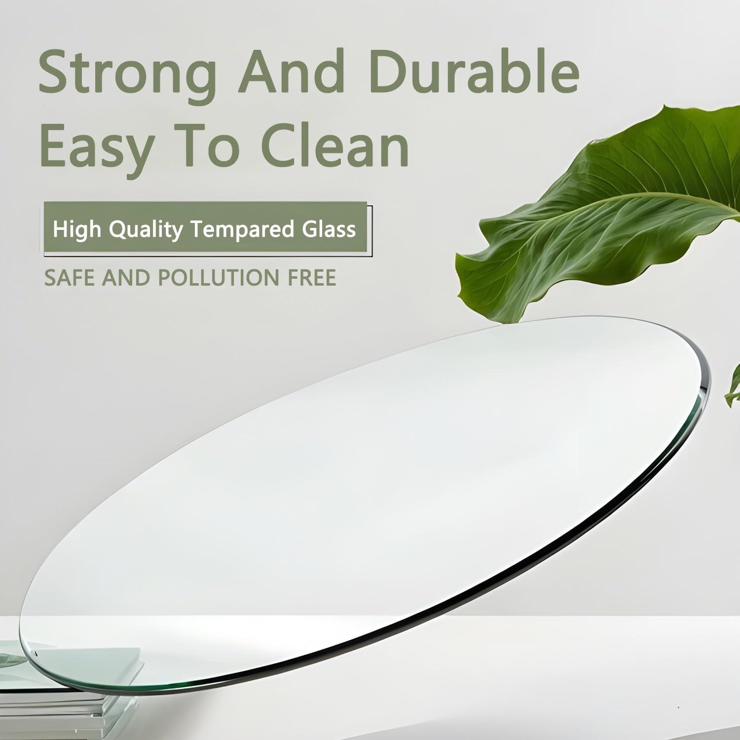 8mm Thick Tempered Glass Table Top, Replacement for Dining, End, Outdoor Patio Tables & Table Protector(48cm)