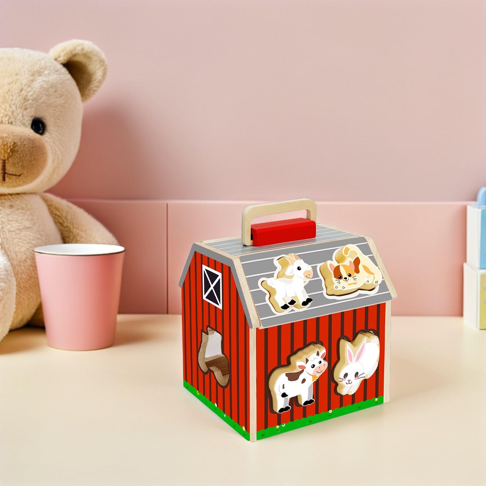 Puzzle de Cabane en Bois pour Garçon et Filles, Assemblage sans Colle | 1 Set, Design Interactif, pour Interaction Parent-garçon et Filles et Famille, Jouet Éducatif Montessori