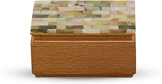 Egyptian jewelry box inlaid with jemstones lapis lazuli amber coral and brass made in egypt