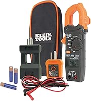 Klein Tools CL120KIT 400 Amp AC Auto-Ranging Clamp Meter Kit with GFCI Tester, Line Splitter & Backlit Display