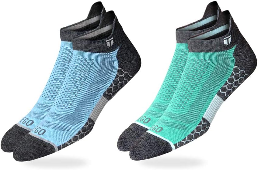 TEGO Men's No-Show Coolmax & Cotton Socks (Pack of 2)
