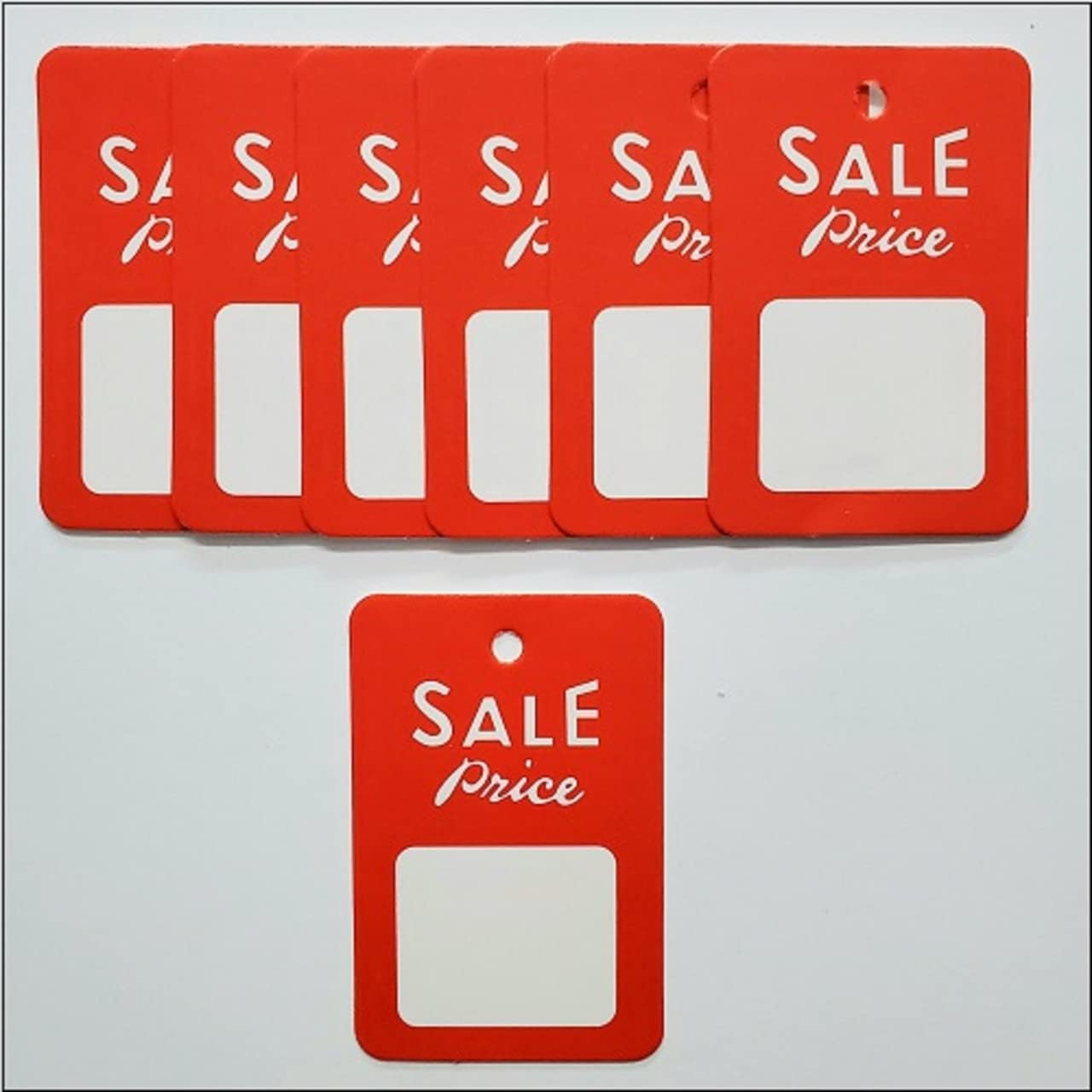 "Sale Price" Large Printed Garment Price Paper Tag Labels (1000 Pcs Without Loop Pins)