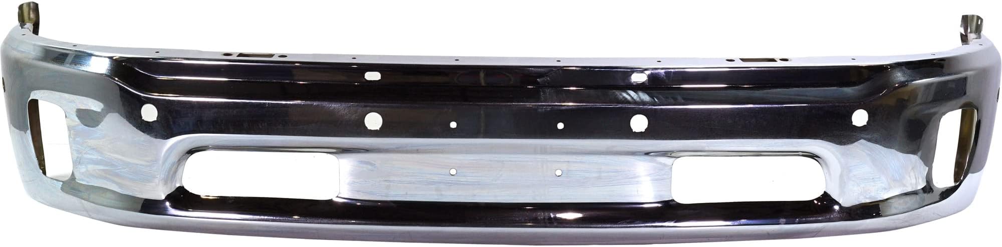 Garage-Pro Bumper for Ram 1500 2014-2018 Front Lower Chrome Steel w/Fog Light Holes w/parking aid sensor holes For Models With Two Piece Bumper Type Replaces # 68160857AA CH1002402