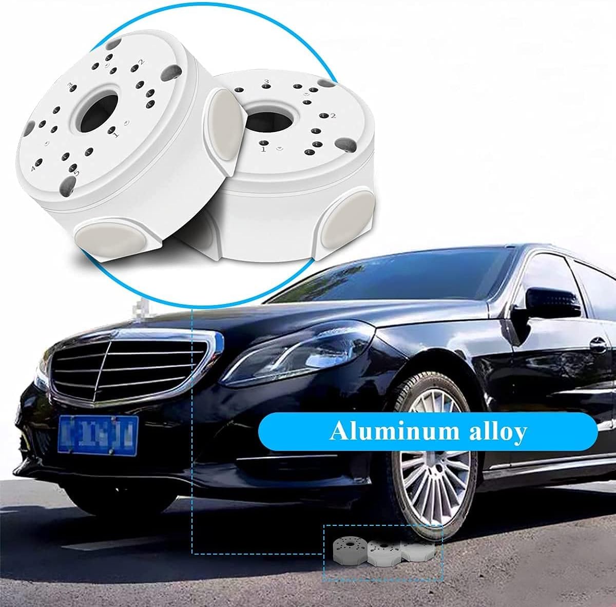 Flаѕh Dеаlѕ - 50% оƒƒ {Metal Aluminum & Waterproof} Junction Box Mount Bracket, Universal for Bullet Security Camera, Aluminum Waterproof Hide Cable Junction Box Compatible with Solar Panel, Fits Wall Ceiling (4pcs)