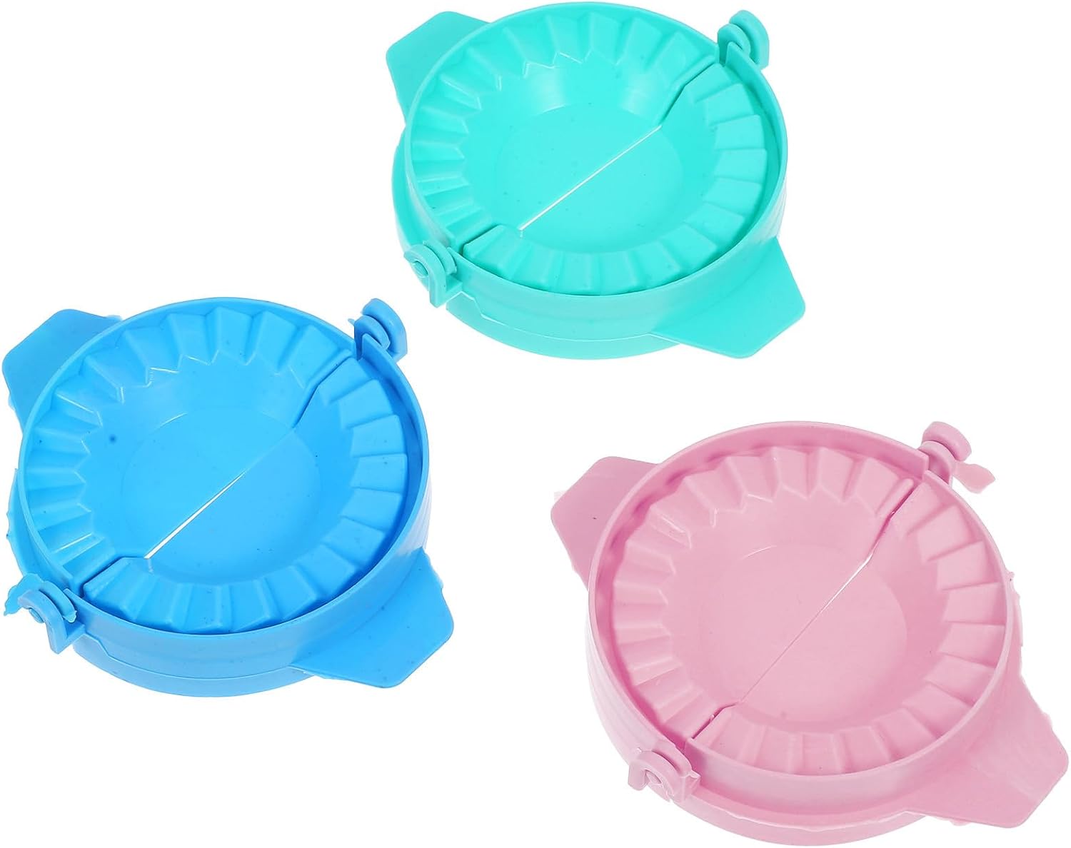 3 Piece Plastic Dumpling Maker Mold Set for Manual Dough Press