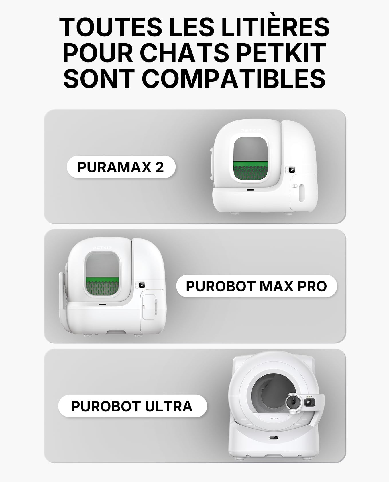 PETKIT Llitiere pour Chats New Botanical Hybrid, Ingrédients Naturels, Agglutination Rapide,Réduction des Odeurs, Facile à Ramasser, Pas de Poussière (Quatre Sacs,2.4kg/Sac)