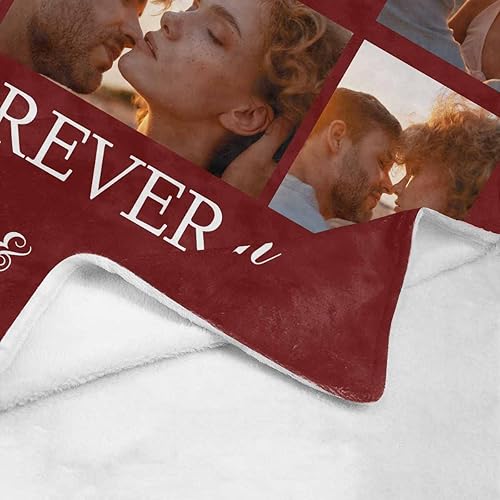 Miniatura 4 de Artsadd Regalo personalizado para novio novia manta de San Valentín con fotos manta personalizada para esposa marido regalos de cumpleaños 50 x 60