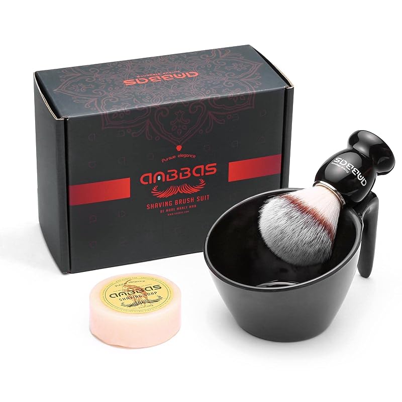 Conjunto de pincel de barbear Anbbas com caneca POP e sabonete