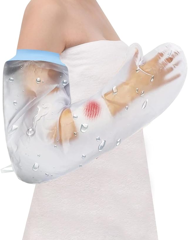 Cast Covers for Shower Arm Waterproof Cast Cover Arm Adult Soft Comfortable Cast Protector for Shower Reusable Elastic