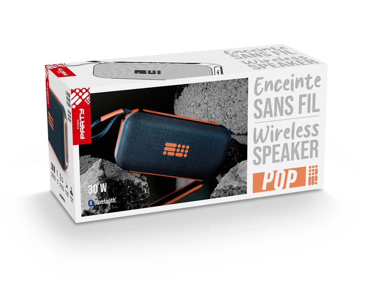 Altavoz Bluetooth luminoso - BIGBEN PARTY - Azul y naranja