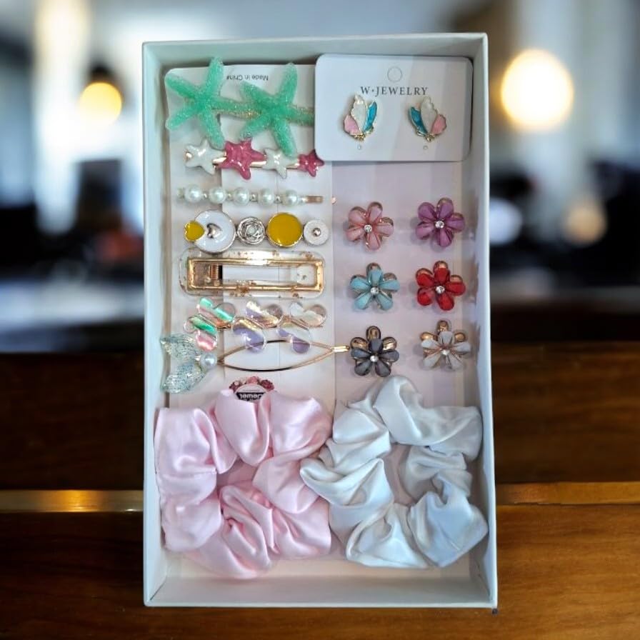 Gospice Gift set for girls,birthday gifts/special occasion/festival,Beautiful Hair accessory gifts,unique gift for your friends/sister/valentine/colleagues (Gift set Combo3-Girls/Women) (B0DB5MG2G5) Amazon Price History, Amazon Price Tracker