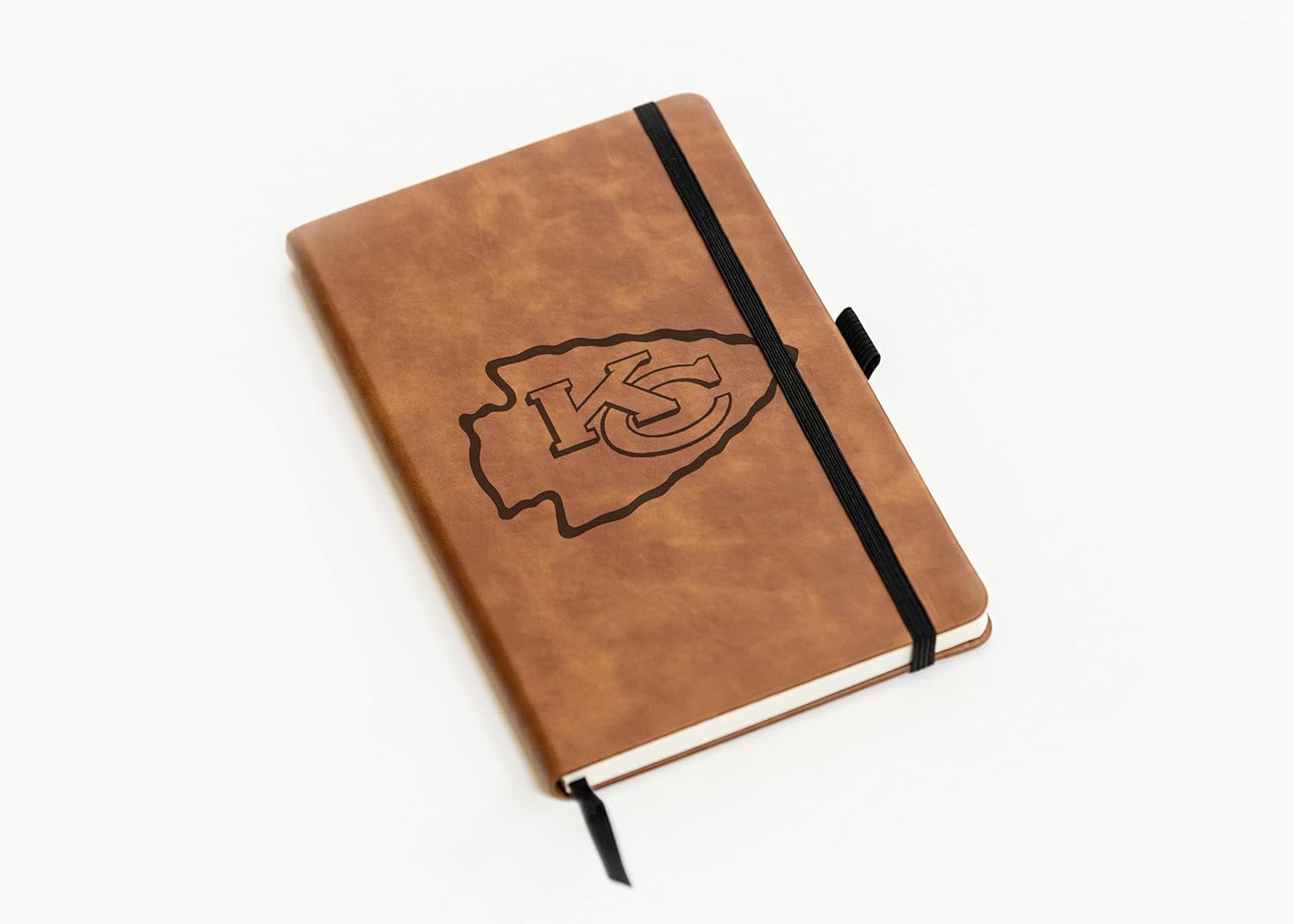 Rico Industries NFL Football Kansas City Chiefs Brown - Primary Laser Engraved Small Notepad