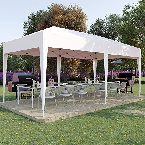 Charavector Pop Up Canopy Tent 10X20 Ft Pop Up Canopy Easy Tents For Parties Commercial Instant Portable Folding Market Outdoor Party Tent #TOP1