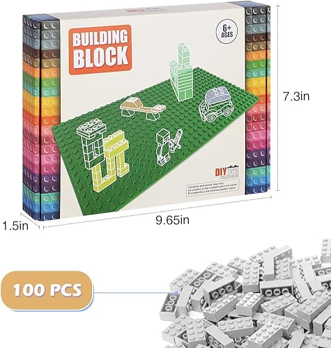 Miniatura 7 de Ladrillos de construcción clásicos, 100 piezas de bloques de construcción de 2 x 4, juguetes de construcción creativos STEM compatibles con todas