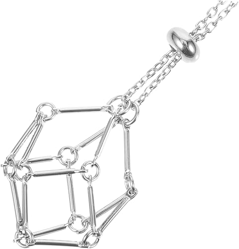 Collar de cristal soporte de metal gargantilla de cristal collar trenzado collar ajustable soporte de piedra vacía s jaula cuerda de cristal