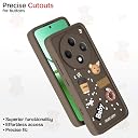 Pikkme Back Cover for Oppo F27 5G | Cute Fun Cartoon 3D Bear Silicone Full Body Protection Bumper Cover (Brown) gallery image