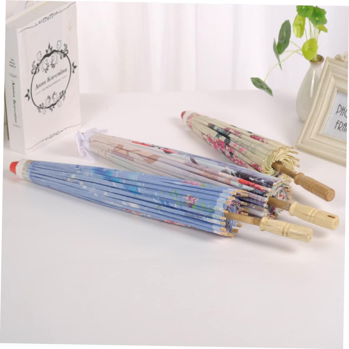 Miniatura 3 de EXCEART Paraguas Unbrellas Paraguas de papel chino hermoso paraguas clásico paraguas de papel aceite paraguas artesanía paraguas paraguas paraguas