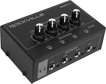 Soundcraft Notepad-8FX Podcast Mixer Bundle with Rockville PRO-M50 Studio Headphones, RCM PRO Mic, RCTR106B TRS to TRS Cable, RDMS70 Mic Stand with Boom and RHPA4 Headphone Amplifier Stereo