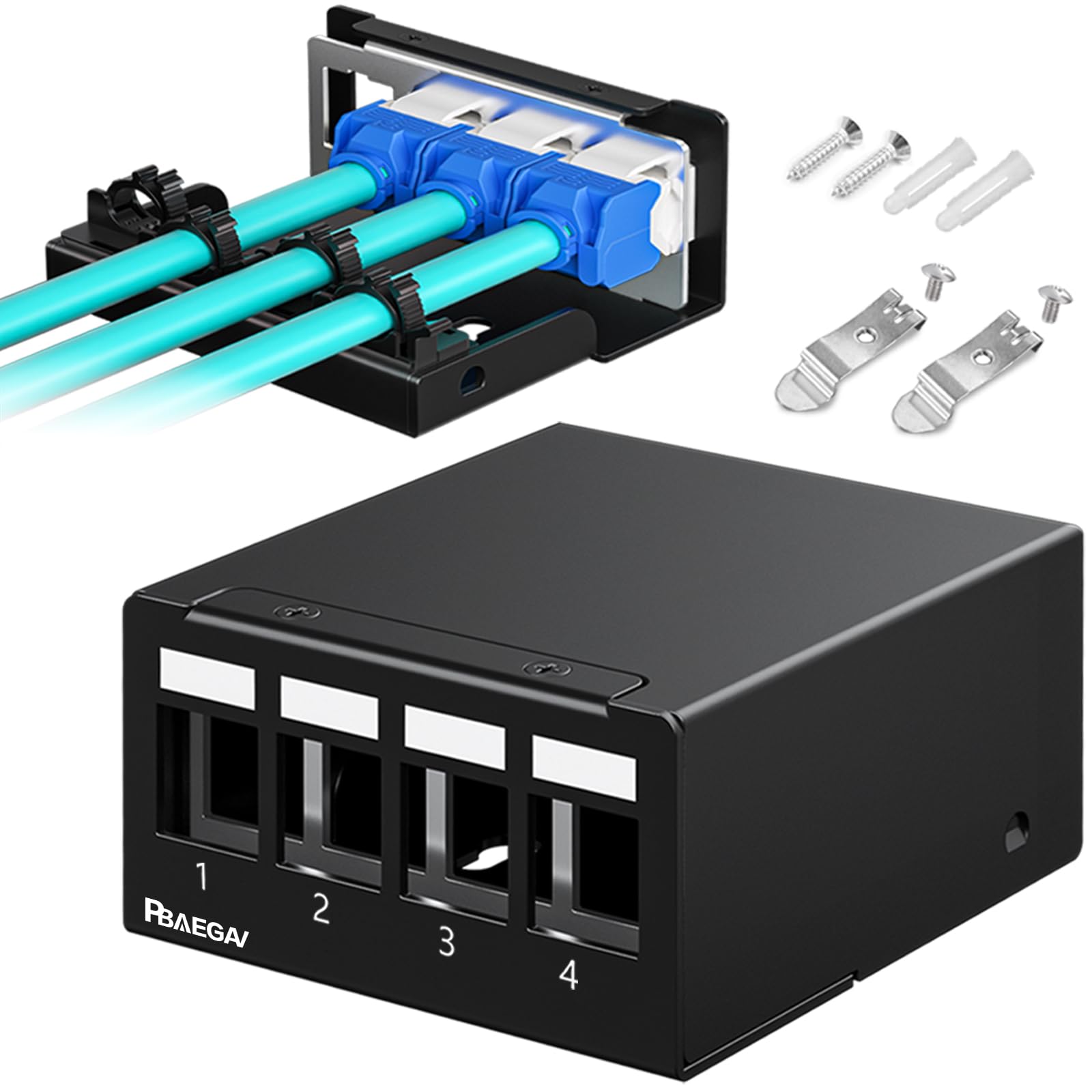 Snapklik.com : PBAEGAV Patch Panel 4 Port Keystone Network Blank Patch ...