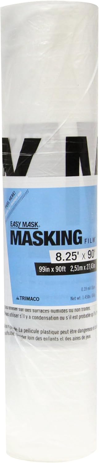 Trimaco Easy Mask Standard Grade Masking Film, .39 mil, 99-inch x 90-feet