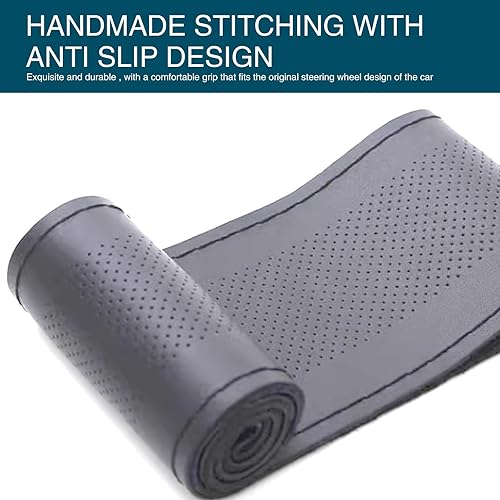 Miniatura 4 de 1 funda para volante de automóvil, 14.9 pulgadas, antideslizante y duradero, accesorios decorativos para volante de automóvil, universal,