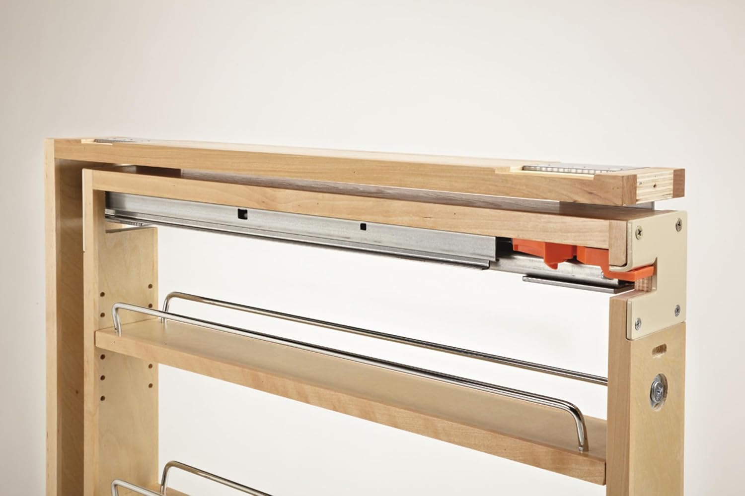 Rev-A-Shelf Wood Base Filler Pullout Organizer for New Kitchen Applications w/Soft-Close