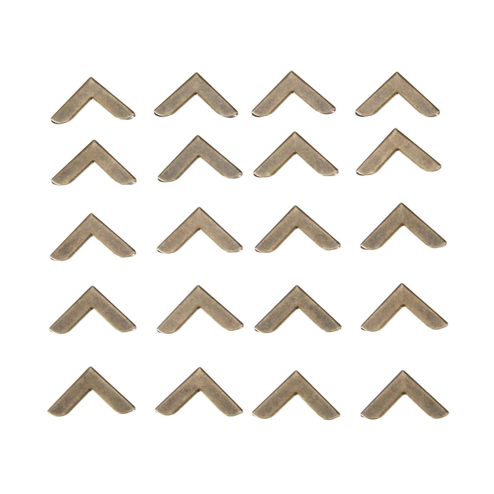 Oruola – Lot De 120 Protections D’Angle Métalliques – 6 Couleurs Rétro – Pour Livres, Albums, Cahiers, Menus