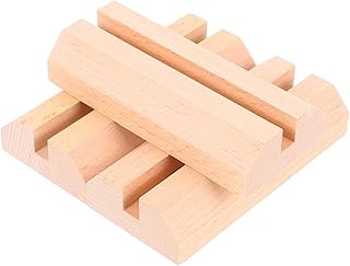 Cabilock 3Pcs Base Stand for Table Displays Rustic Menu Card Holders Elegant Sign Holder for Weddings Restaurants Parties Wood Slot Design for Photos Advertisements