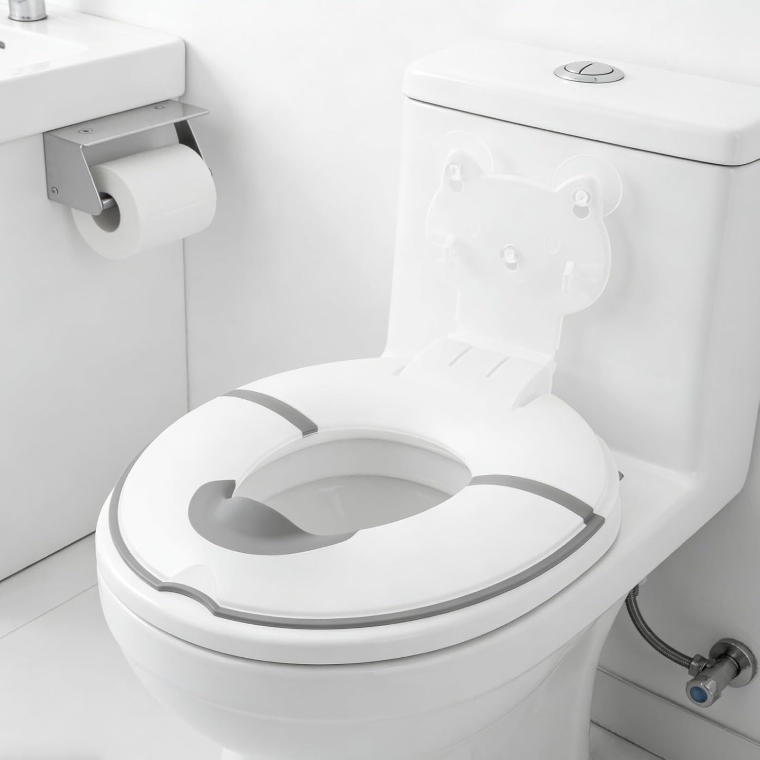 Folding Toddler Toilet Seat with Suction Cups - Adjustable Foldable Potty Training Seat Cover - Convenient Travel Toilet Essentials for Kids Children