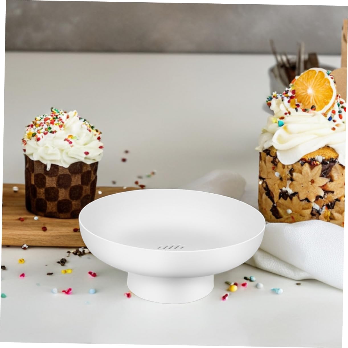 2pcs Elevated Fruit Bowl Modern Decorative Holders for Kitchen Counter Elegant Snack Storage Trays for Dining Table Decor Easy to Clean and Maintain