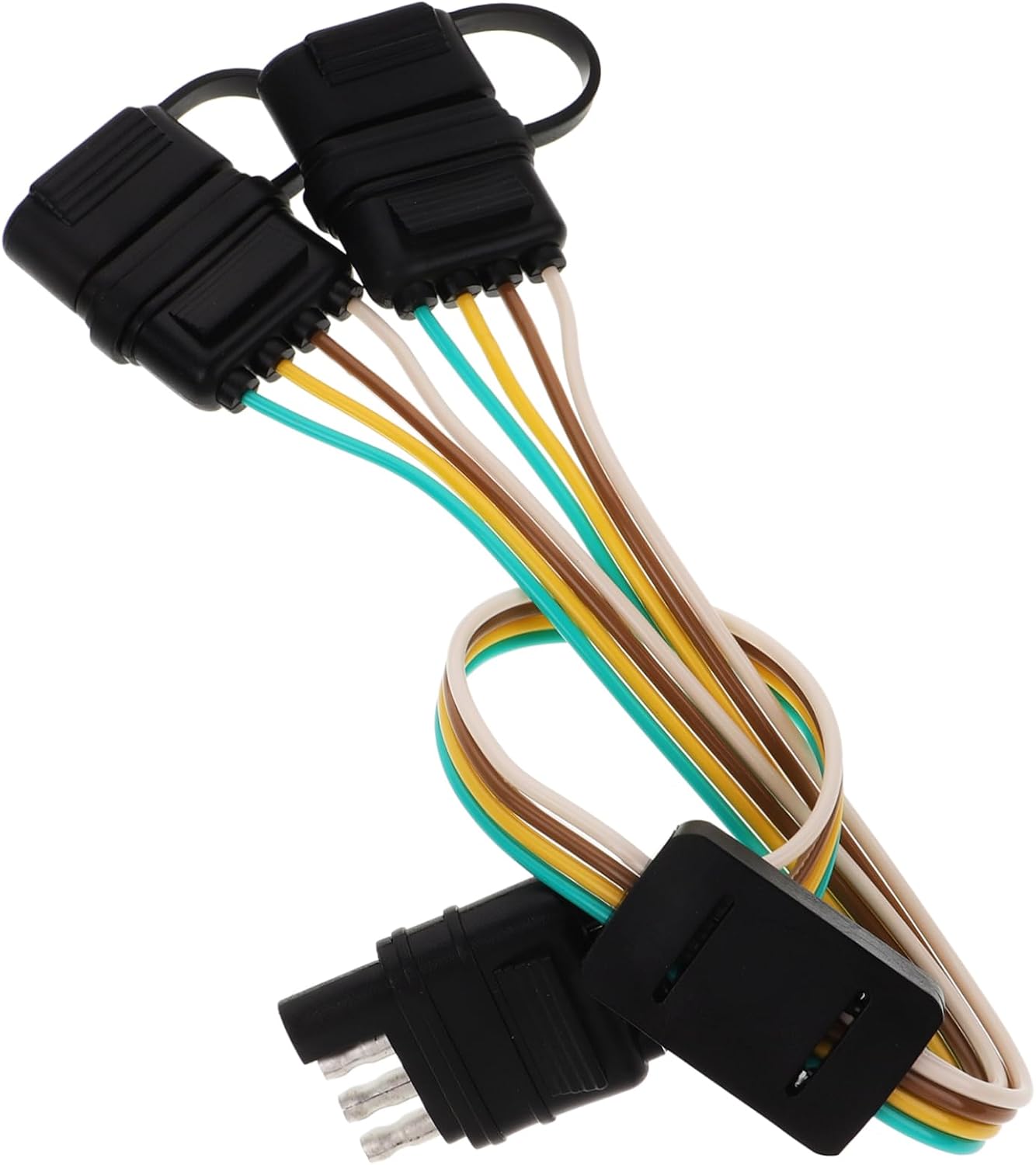 GANAZONO 1pcs Trailer Plug Wiring Harness Pin Trailer Light Harness SAE to Vehicle Adapter