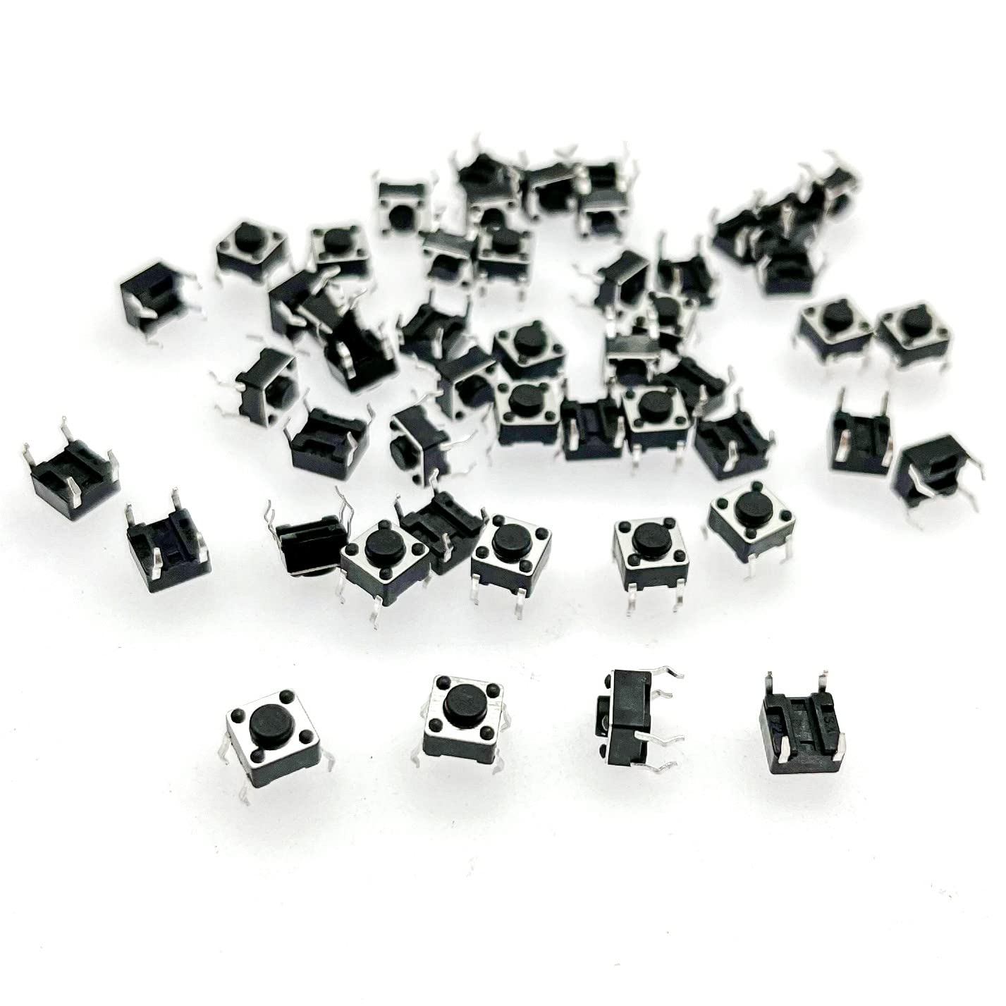 Sourcingmap - Confezione Da 10 Interruttori Tattili 6x6x6 Mm A 4 Pin Per Elettronica