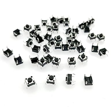 Produktbild von 50 Stück Mini-Taktschalter 6x6x4,5 Mm – 4-polig, 12 V, Für PCB Und Breadboard