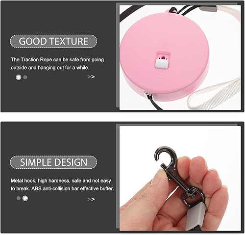 Miniatura 3 de TEHAUX Retractable Dog Leash for Dogs Adjustable Outdoor Walking Leash with Rope Comfortable Handle Random Color